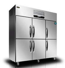 tủ đông mát inox 6 cánh